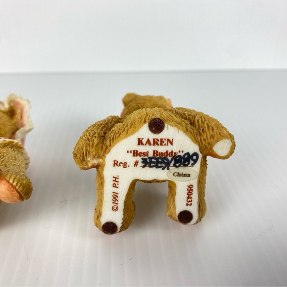 Cherished Teddies Nancy Arthur & Karen 3 Lot Ceramic Ornaments Babies Children - Picture 5 of 8